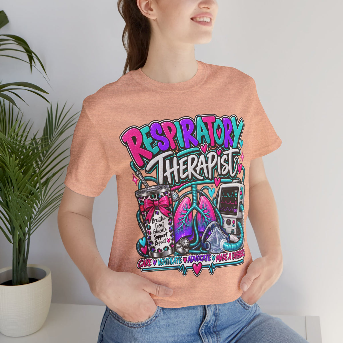 Respiratory Therapist T‑Shirt – Colorful Medical Tech Design (Respiratory Therapist)