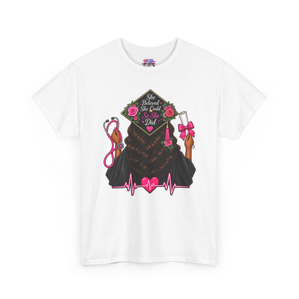 Nurse Grad T-Shirt — "Behind Every Great Nurse" Tribute Tee