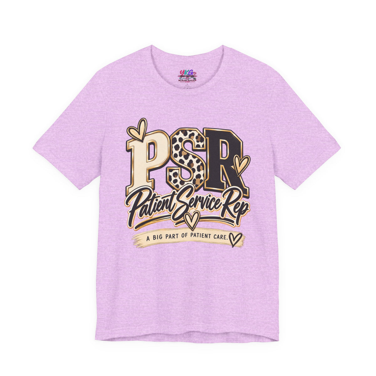 Patient Service Rep Tee – PSR Leopard Heart Design