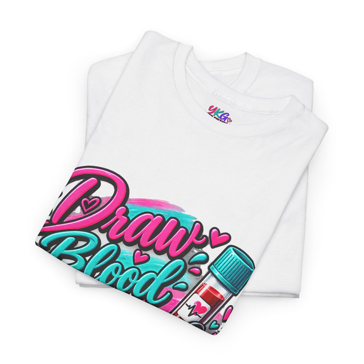 Draw Blood Nurse T-Shirt — Cute Medical Phlebotomy Tee (“Draw Blood: Be Kind, Keep Calm, Find the Vein, Repeat”)