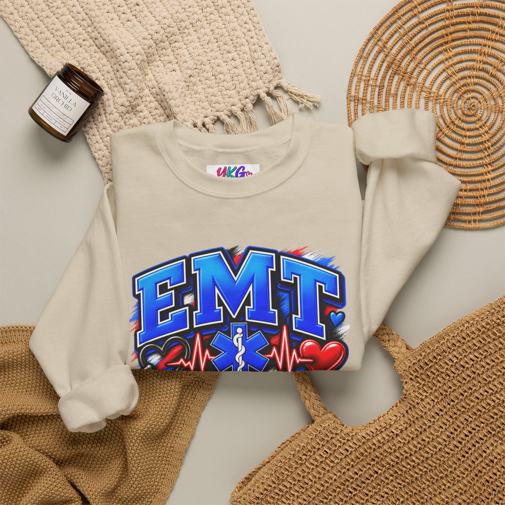 EMT Crewneck Sweatshirt — Hearts Healed, Lives Changed, Stories That Matter