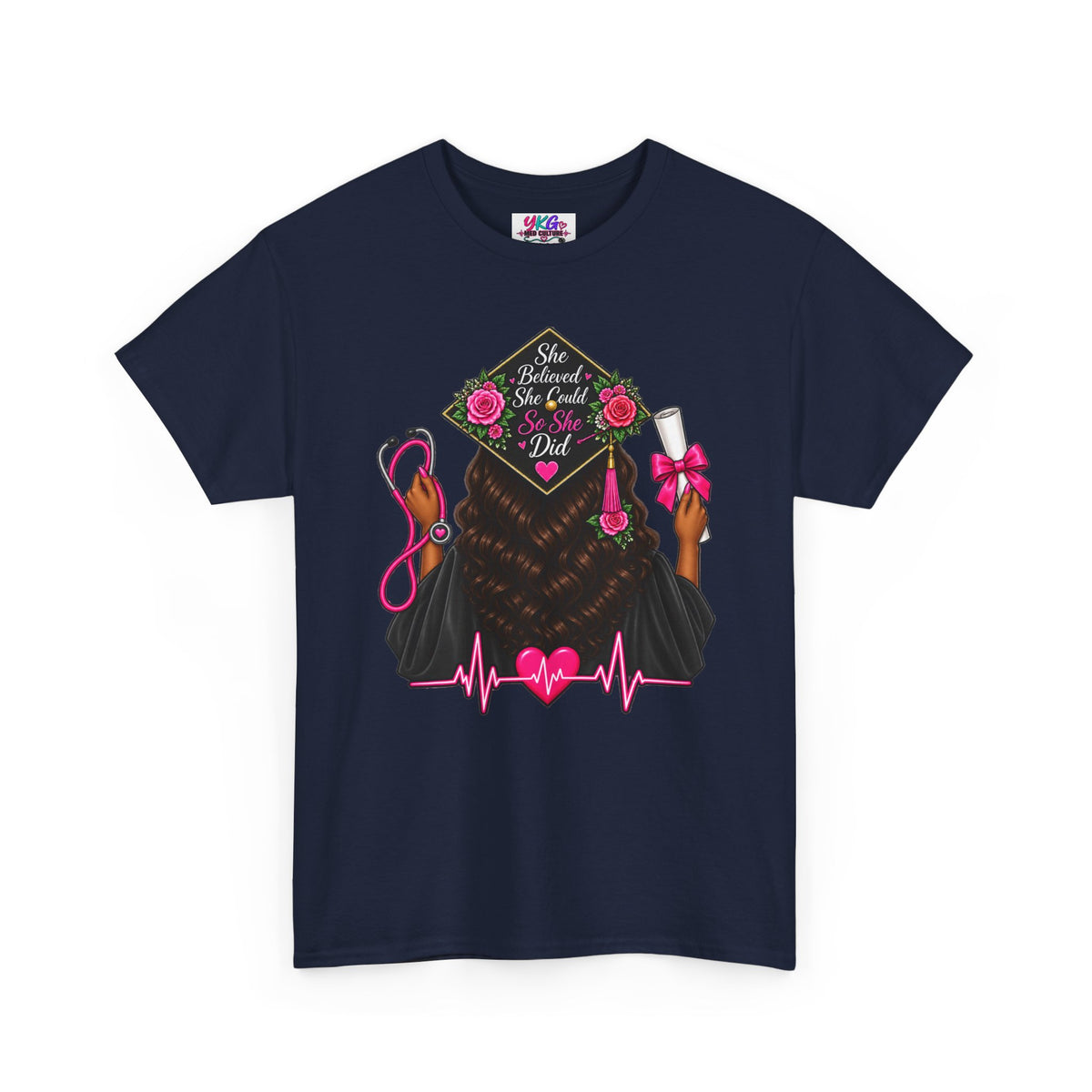 Nurse Grad T-Shirt — "Behind Every Great Nurse" Tribute Tee
