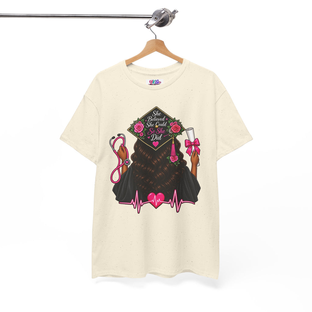 Nurse Grad T-Shirt — "Behind Every Great Nurse" Tribute Tee