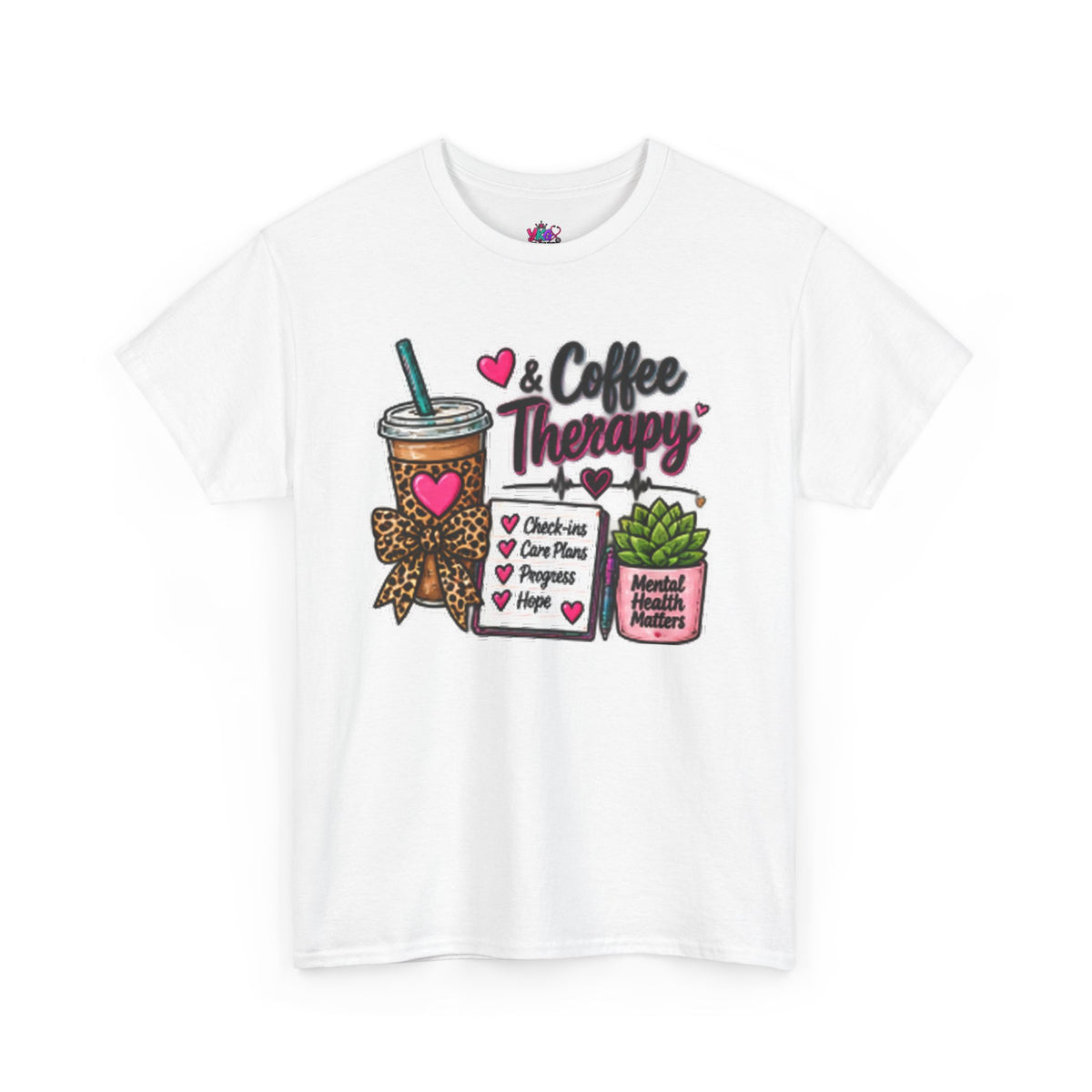 Coffee Therapy T-Shirt — Coffee, Plants & Self-Care Graphic Tee