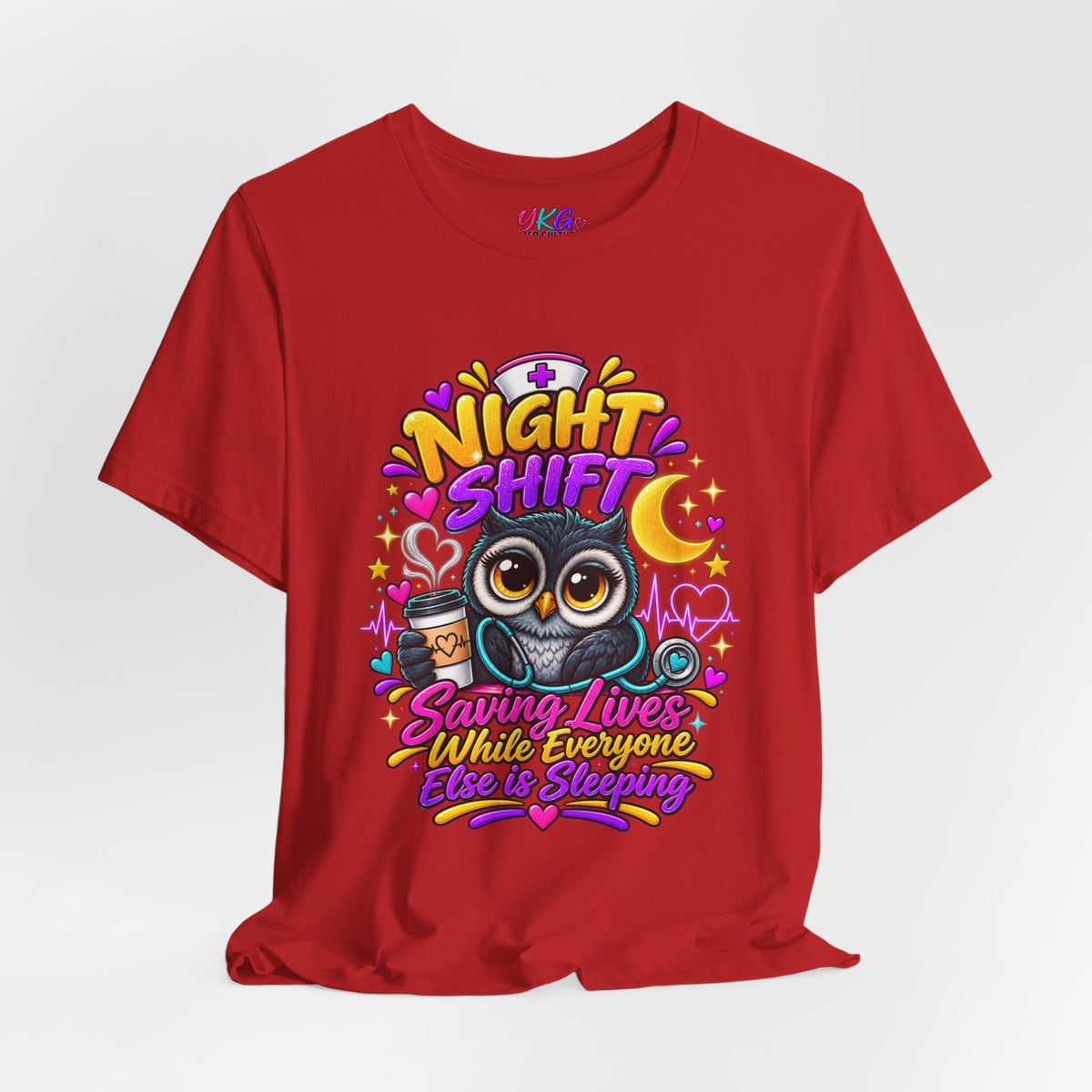 Night Shift Nurse T‑Shirt – "Night Shift: Saving Lives While Everyone Else Is Dreaming"
