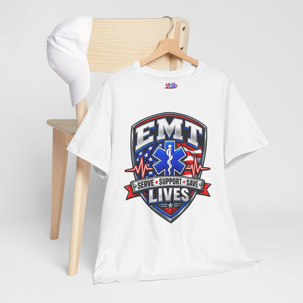 EMT Lives Tee — "Serve • Support • Save" EMS Shield Shirt