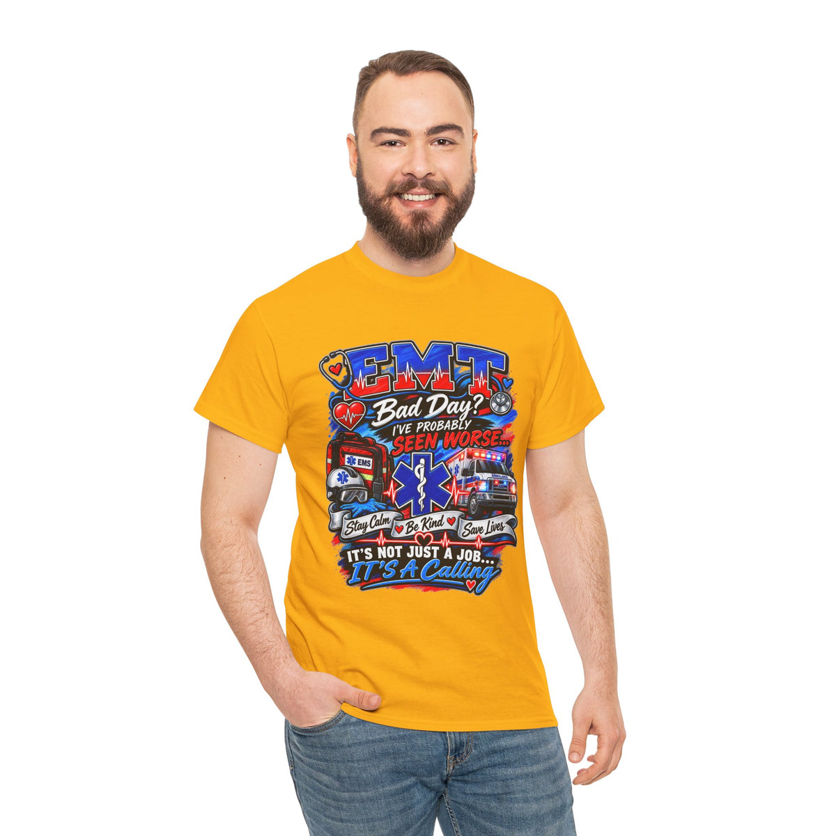 EMT Rescue Tee - "Bad Day? I've Probably Seen Worse" Paramedic Shirt