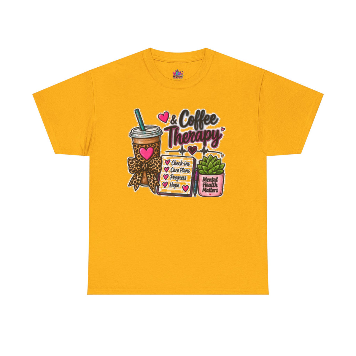 Coffee Therapy T-Shirt — Coffee, Plants & Self-Care Graphic Tee