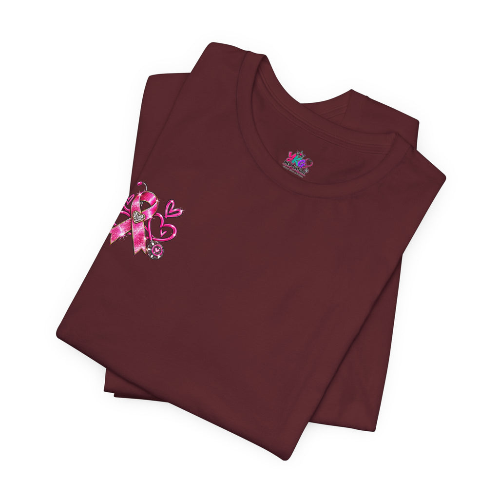 Hope Looks Good On Healthcare Workers T-Shirt — Breast Cancer Awareness Healthcare Tee