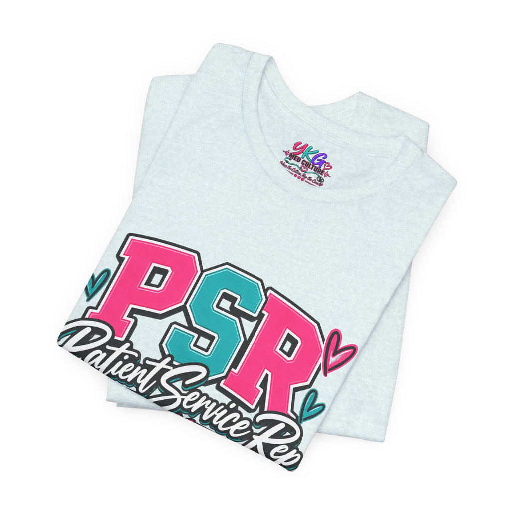 PSR Patient Service Rep T-Shirt – Cute Pink & Teal Medical Staff Tee