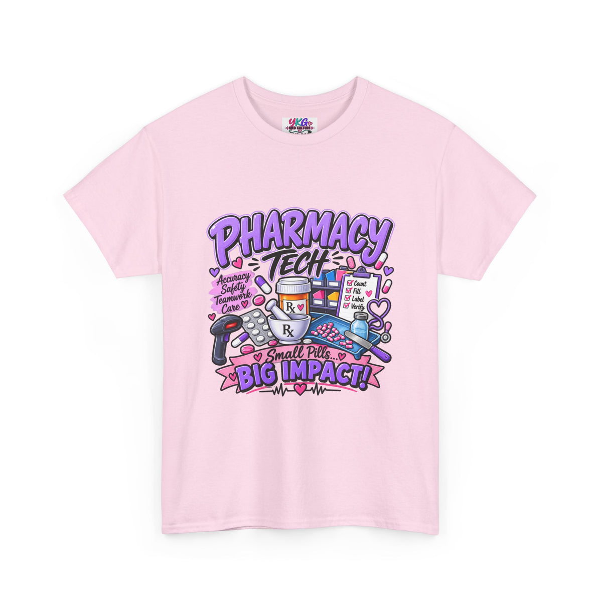 Pharmacy Tech Big Impact T-Shirt — Cute Pharmacy Technician Graphic Tee