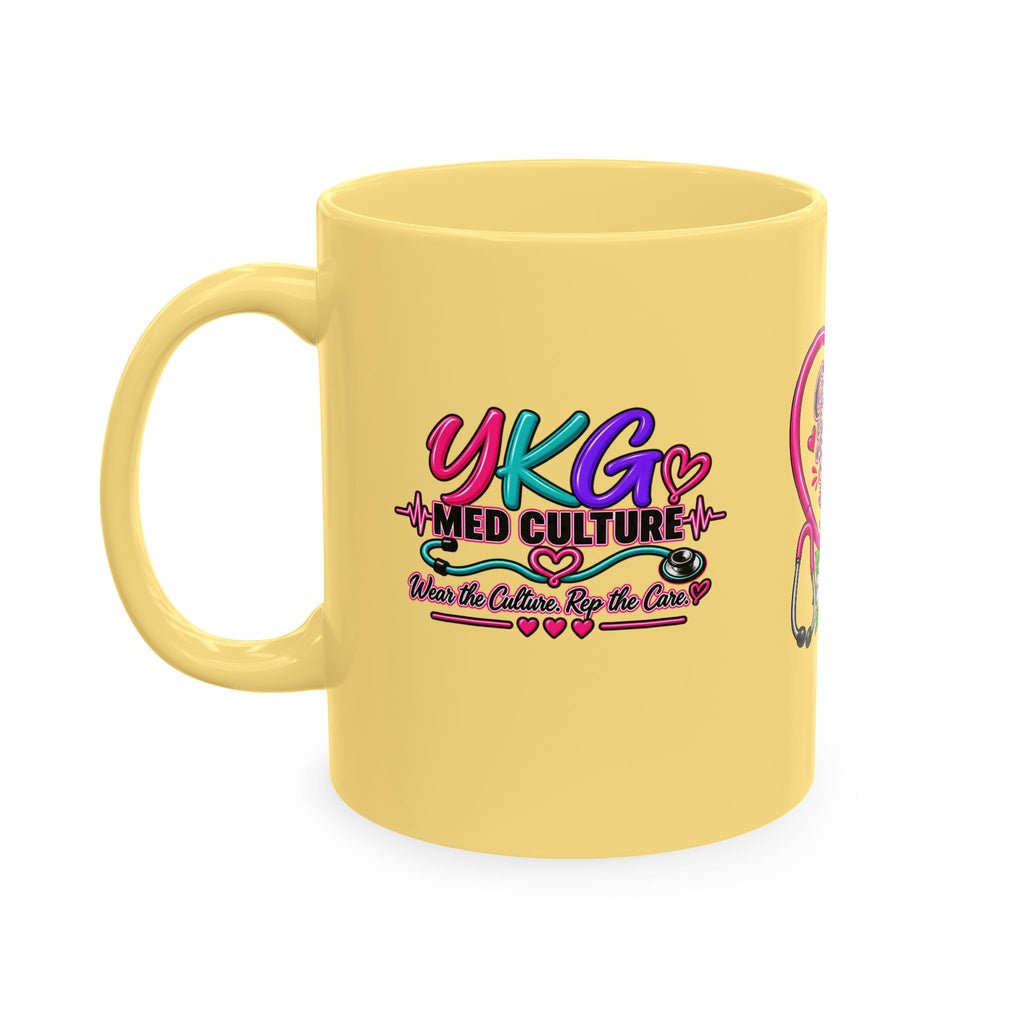 Grateful Thankful Blessed Nurse Mug — Floral Stethoscope Ceramic Coffee Cup