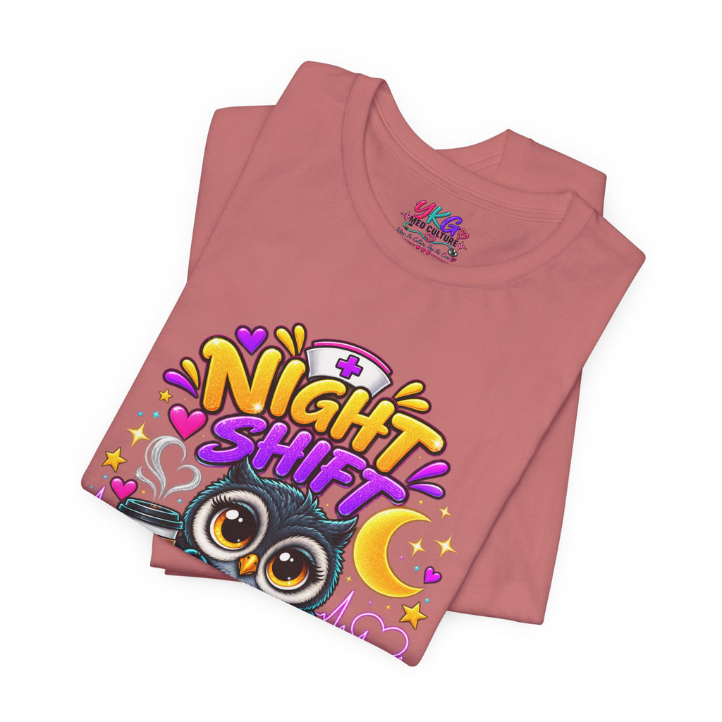 Night Shift Nurse T‑Shirt – "Night Shift: Saving Lives While Everyone Else Is Dreaming"