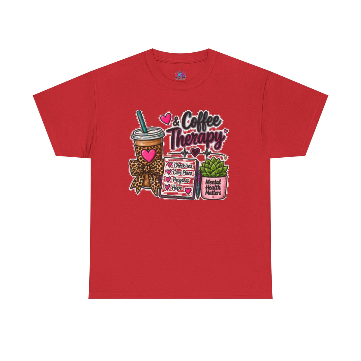 Coffee Therapy T-Shirt — Coffee, Plants & Self-Care Graphic Tee