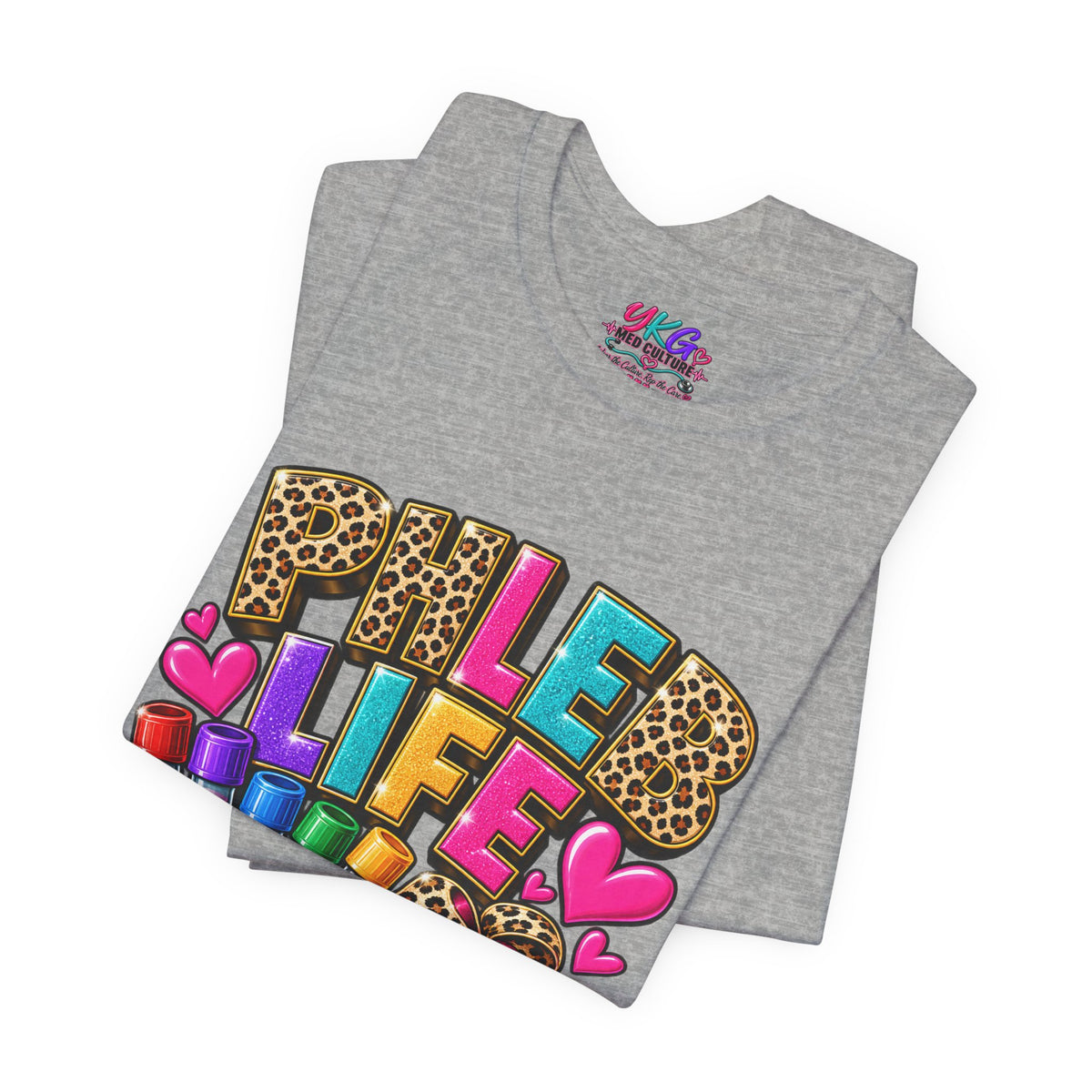 Phlebotomist Squad Tee — "Tubes, Turnarounds, Labels, Repeat" Graphic Shirt