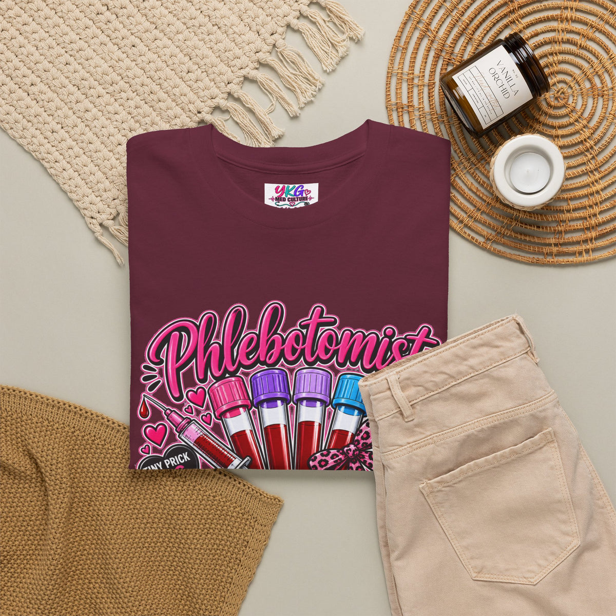 Phlebotomist Vampire T-Shirt – 'Professional Vampire but Make It Medical' Cute Medical Worker Tee
