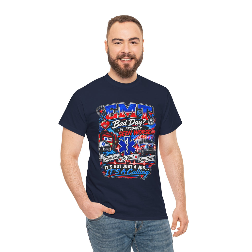 EMT Rescue Tee - "Bad Day? I've Probably Seen Worse" Paramedic Shirt