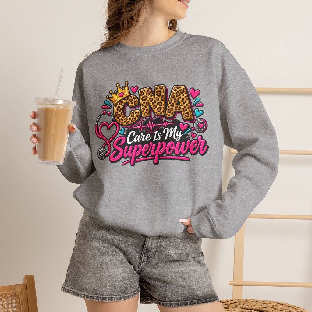CNA Care Is My Superpower Crewneck Sweatshirt