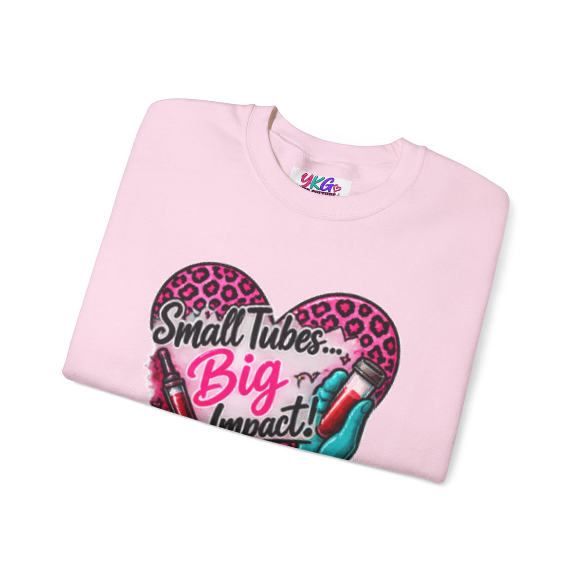 Small Tubes, Big Impact Phlebotomist Crewneck Sweatshirt