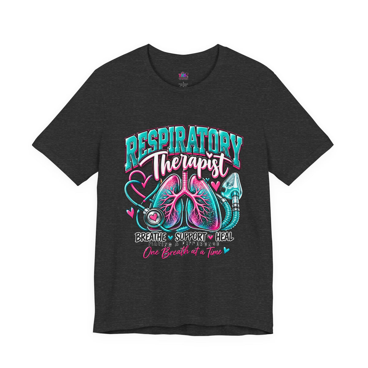 Respiratory Therapist T-Shirt – Breathe Support Heal Pulmonary Care Tee