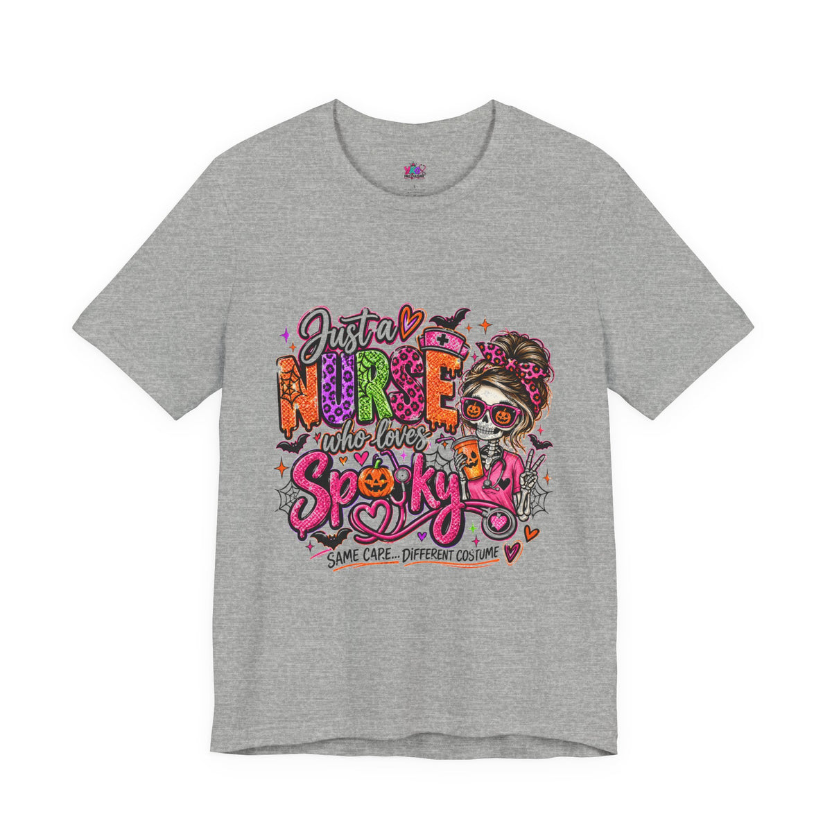 Just a Nurse Who Loves Spooky Tee — Halloween Nurse Graphic Shirt