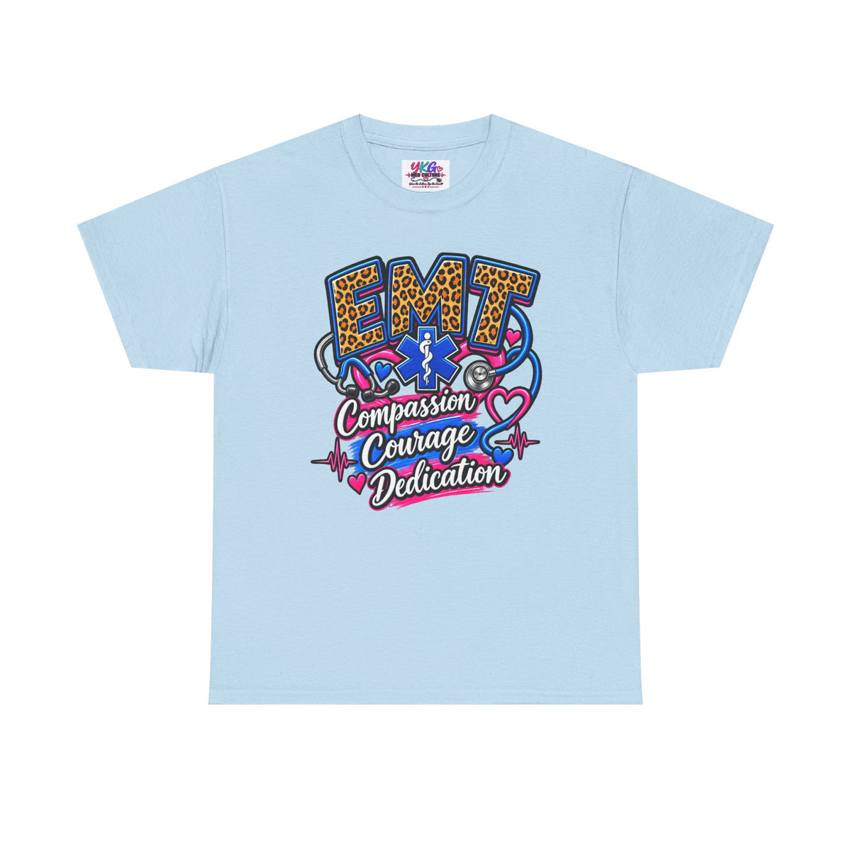 EMT Compassion Courage Dedication T-Shirt — Paramedic & First Responder Tribute Tee