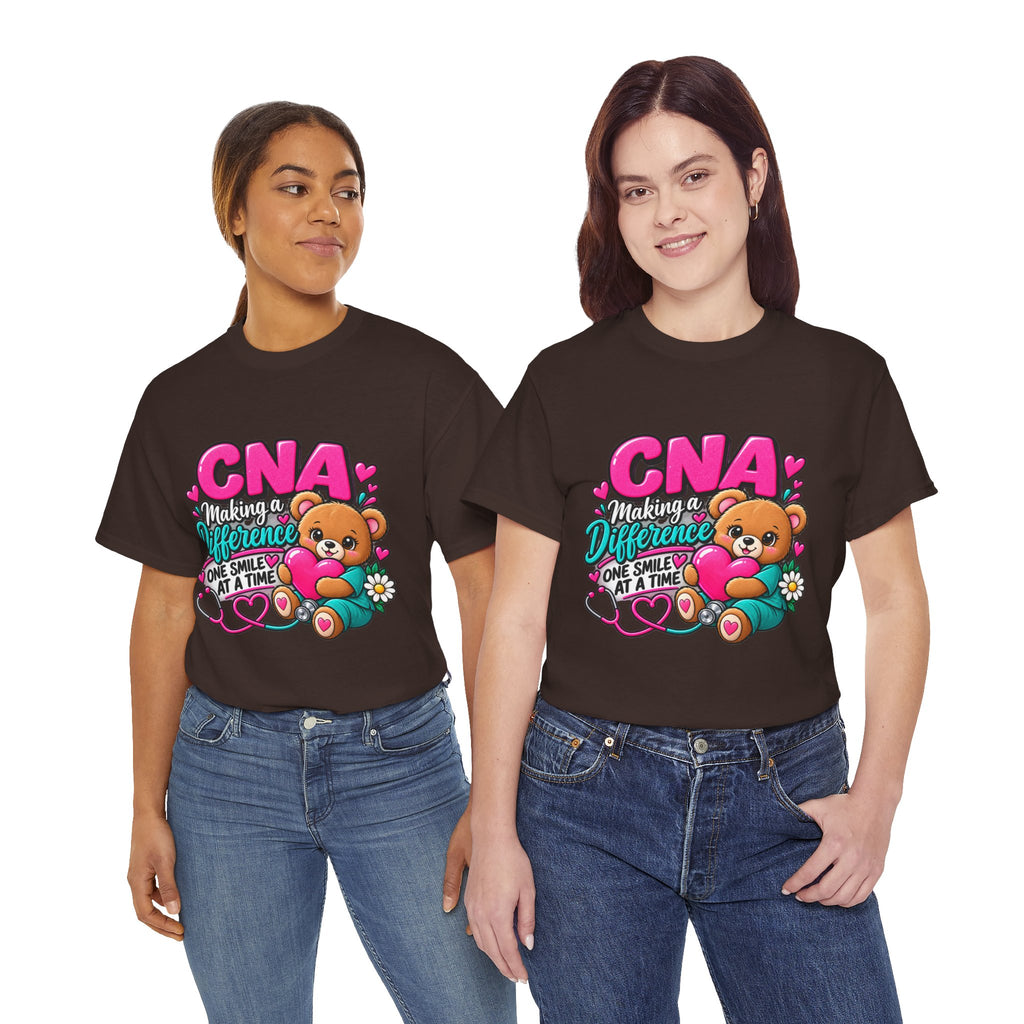 CNA Making a Difference Teddy T‑Shirt — Cute Caregiver Appreciation Tee