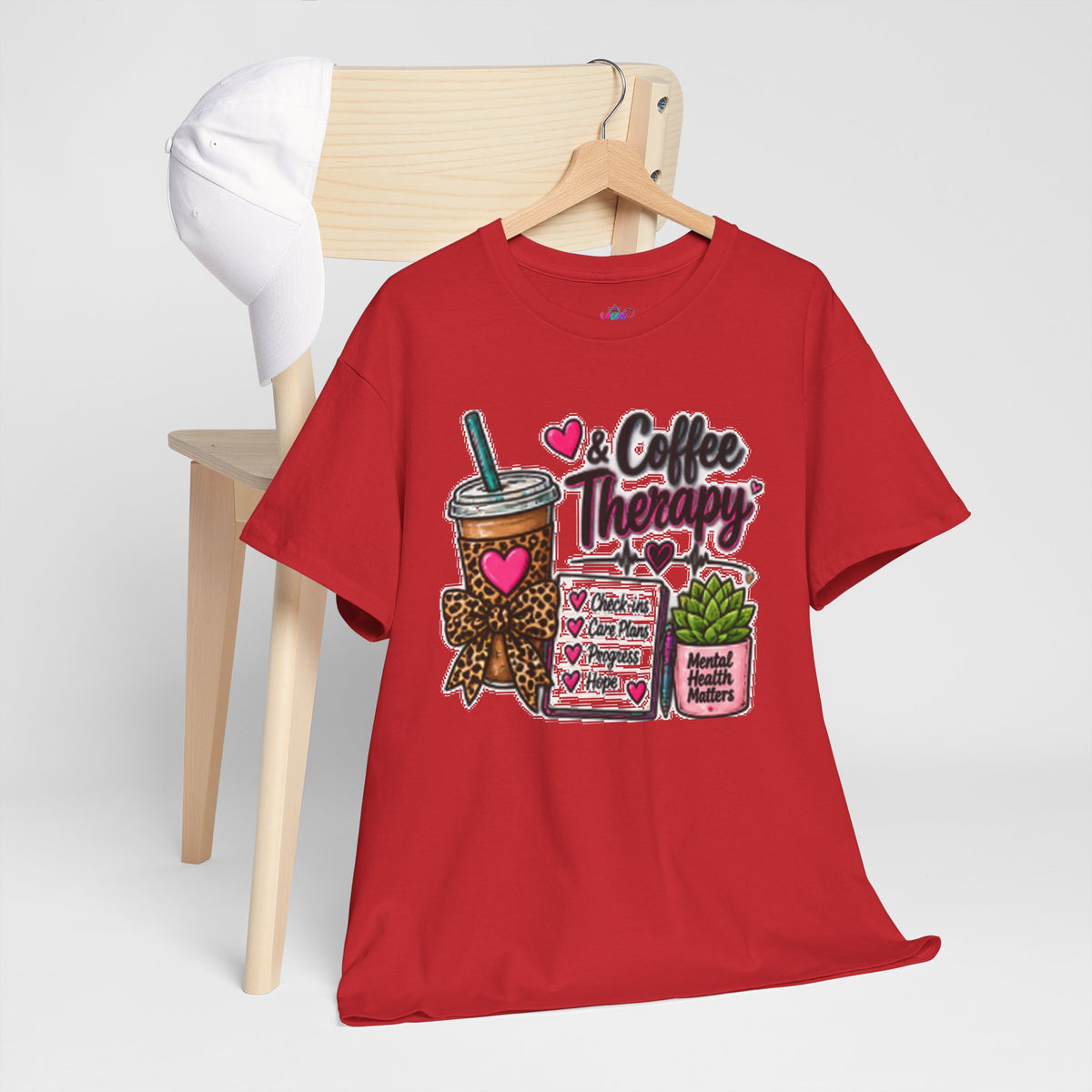 Coffee Therapy T-Shirt — Coffee, Plants & Self-Care Graphic Tee