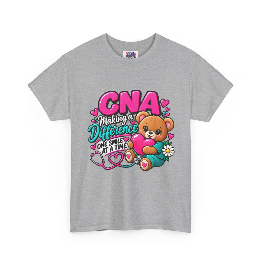 CNA Making a Difference Teddy T‑Shirt — Cute Caregiver Appreciation Tee
