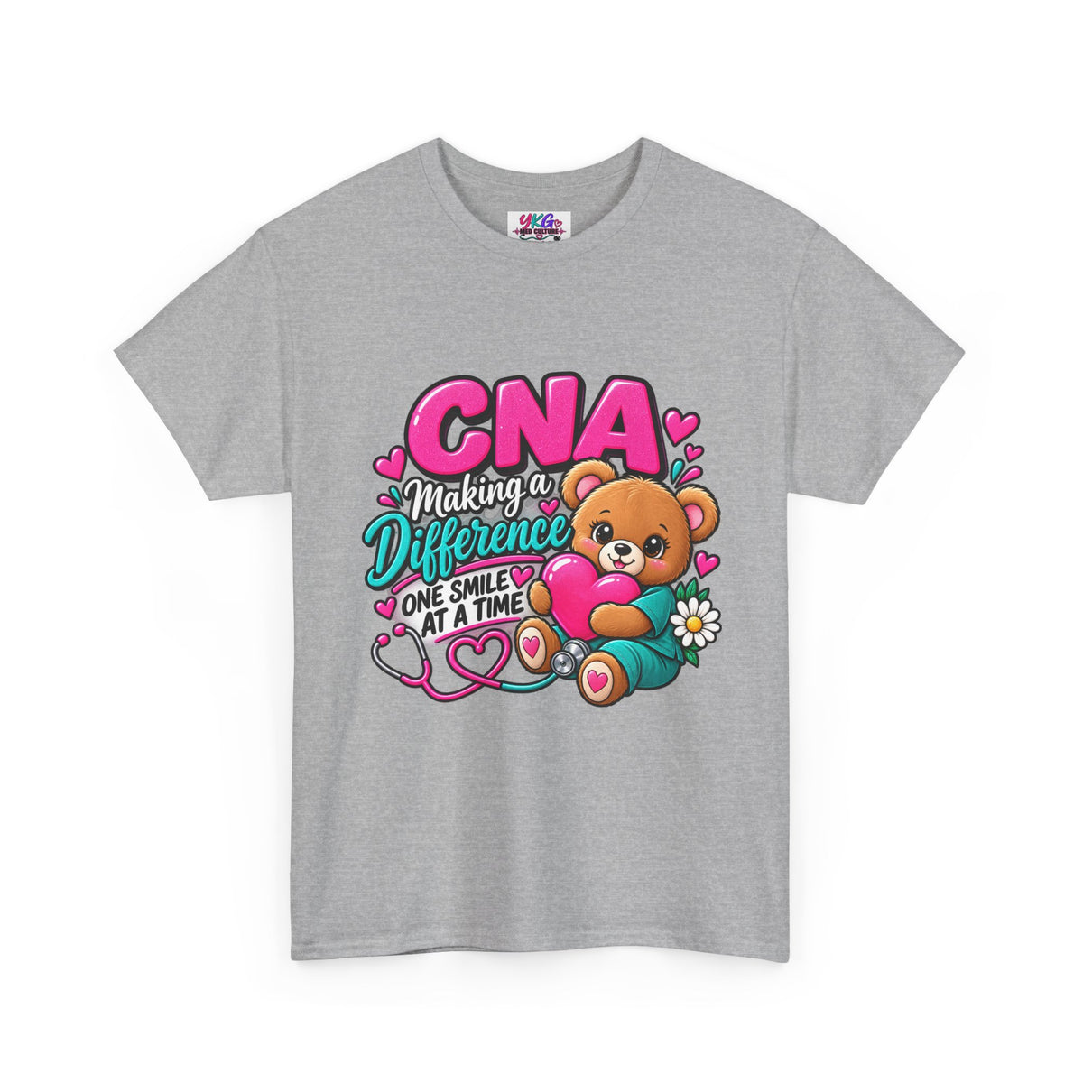 CNA Making a Difference Teddy T‑Shirt — Cute Caregiver Appreciation Tee