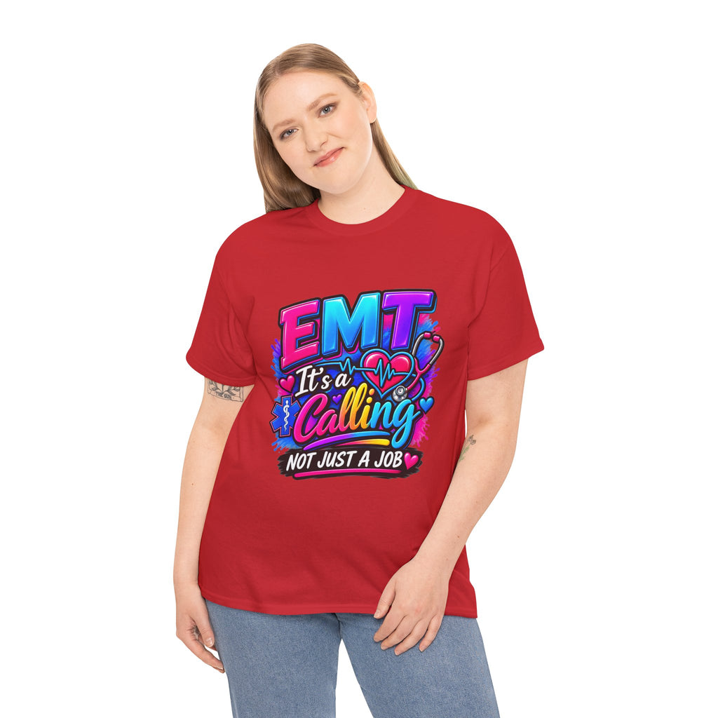 EMT T-Shirt — “It’s a Calling, Not Just a Job” Colorful EMS Tee