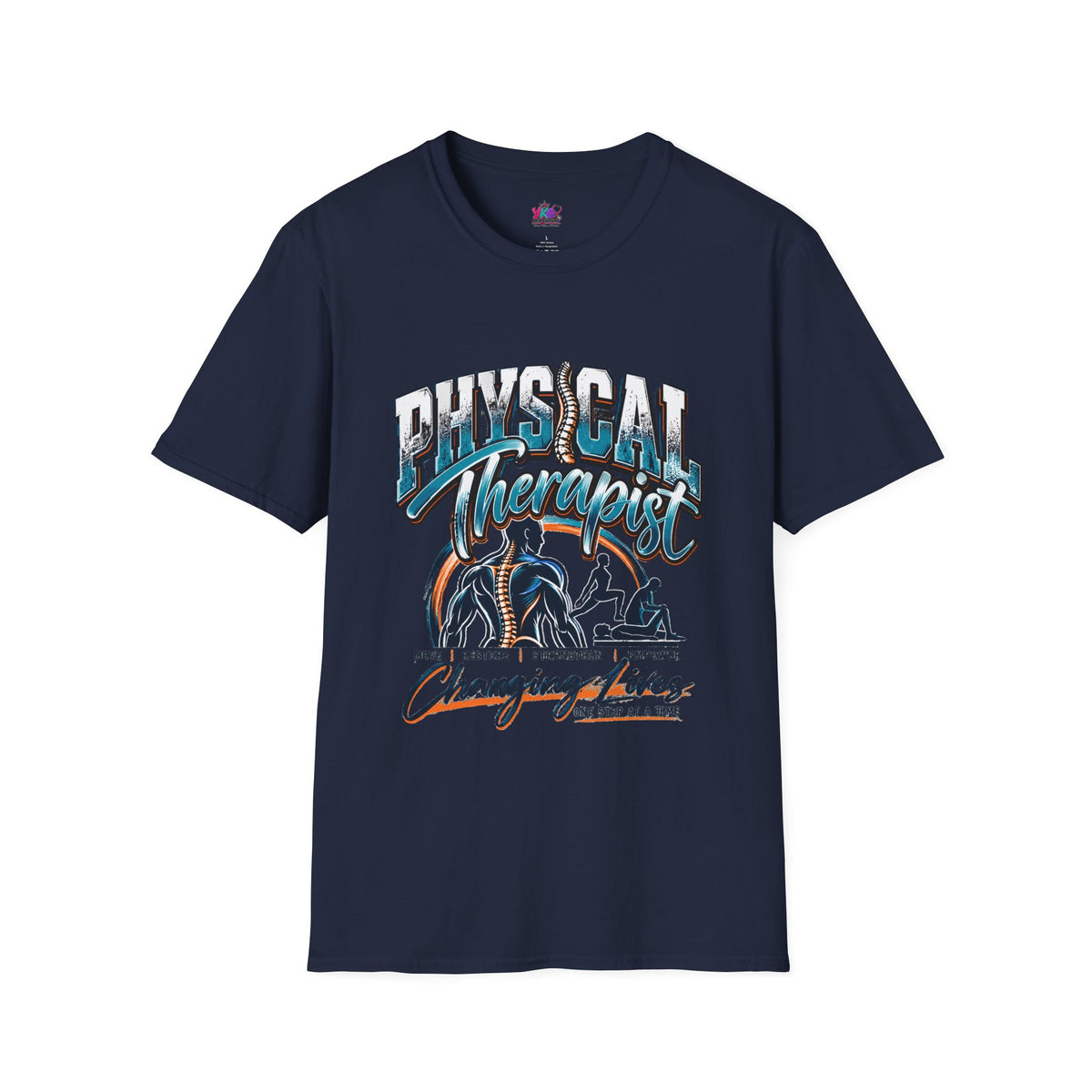 Physical Therapist T-Shirt – "Changing Lives One Step at a Time" Graphic Tee