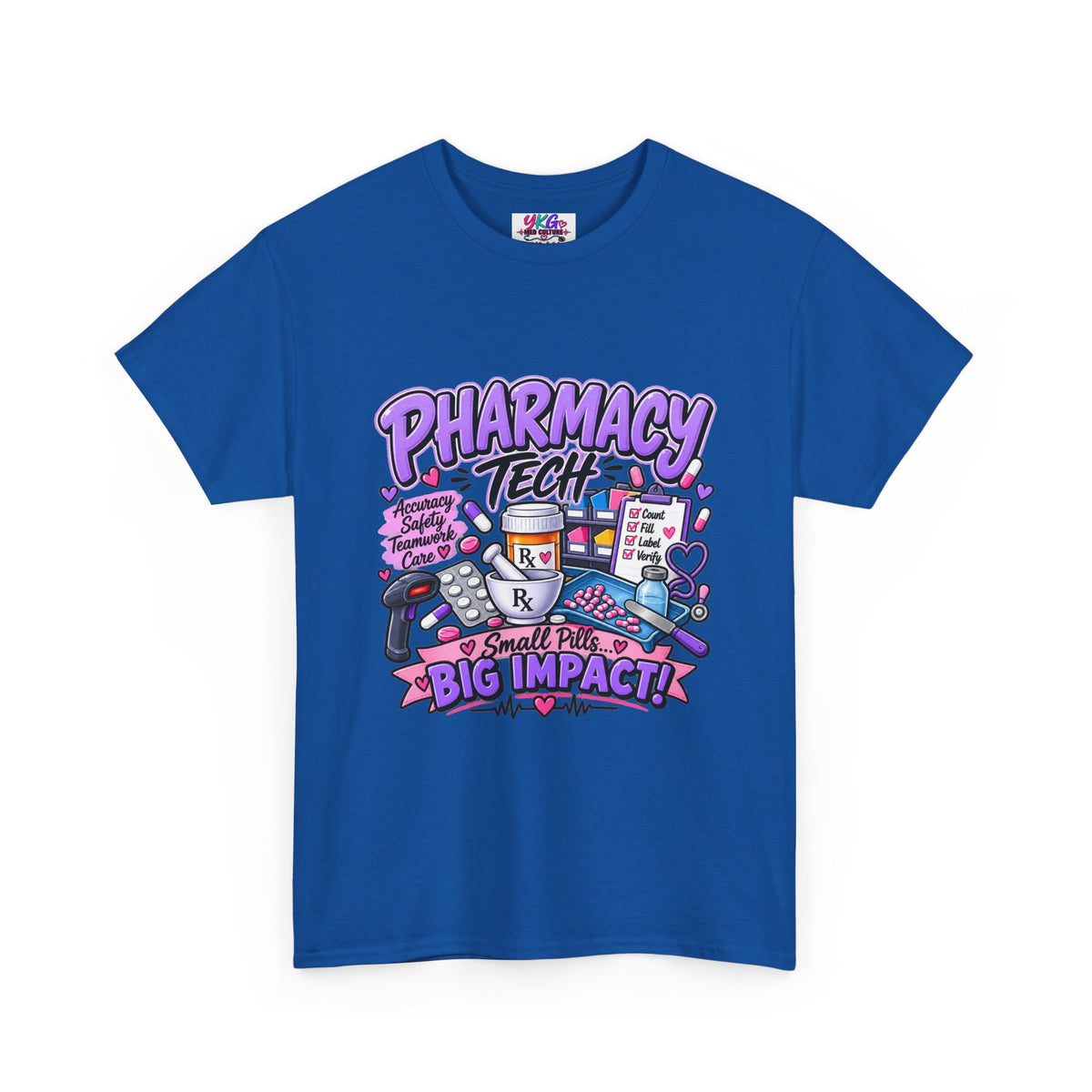 Pharmacy Tech Big Impact T-Shirt — Cute Pharmacy Technician Graphic Tee