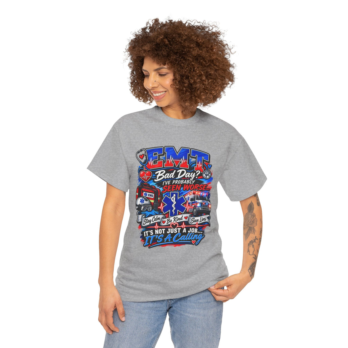 EMT Rescue Tee - "Bad Day? I've Probably Seen Worse" Paramedic Shirt