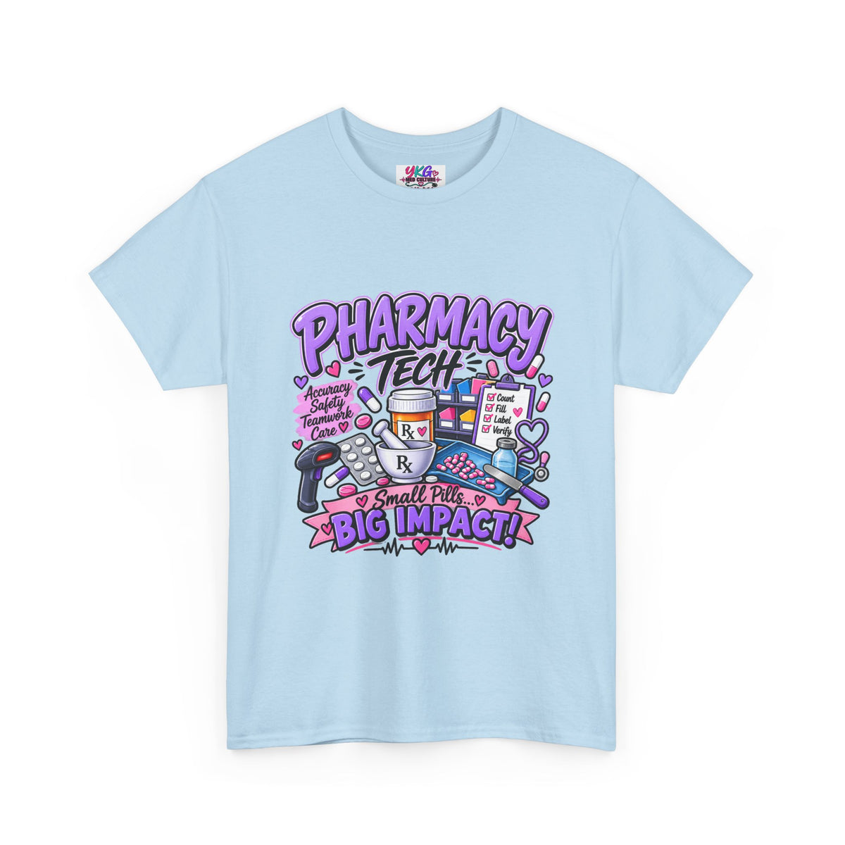 Pharmacy Tech Big Impact T-Shirt — Cute Pharmacy Technician Graphic Tee