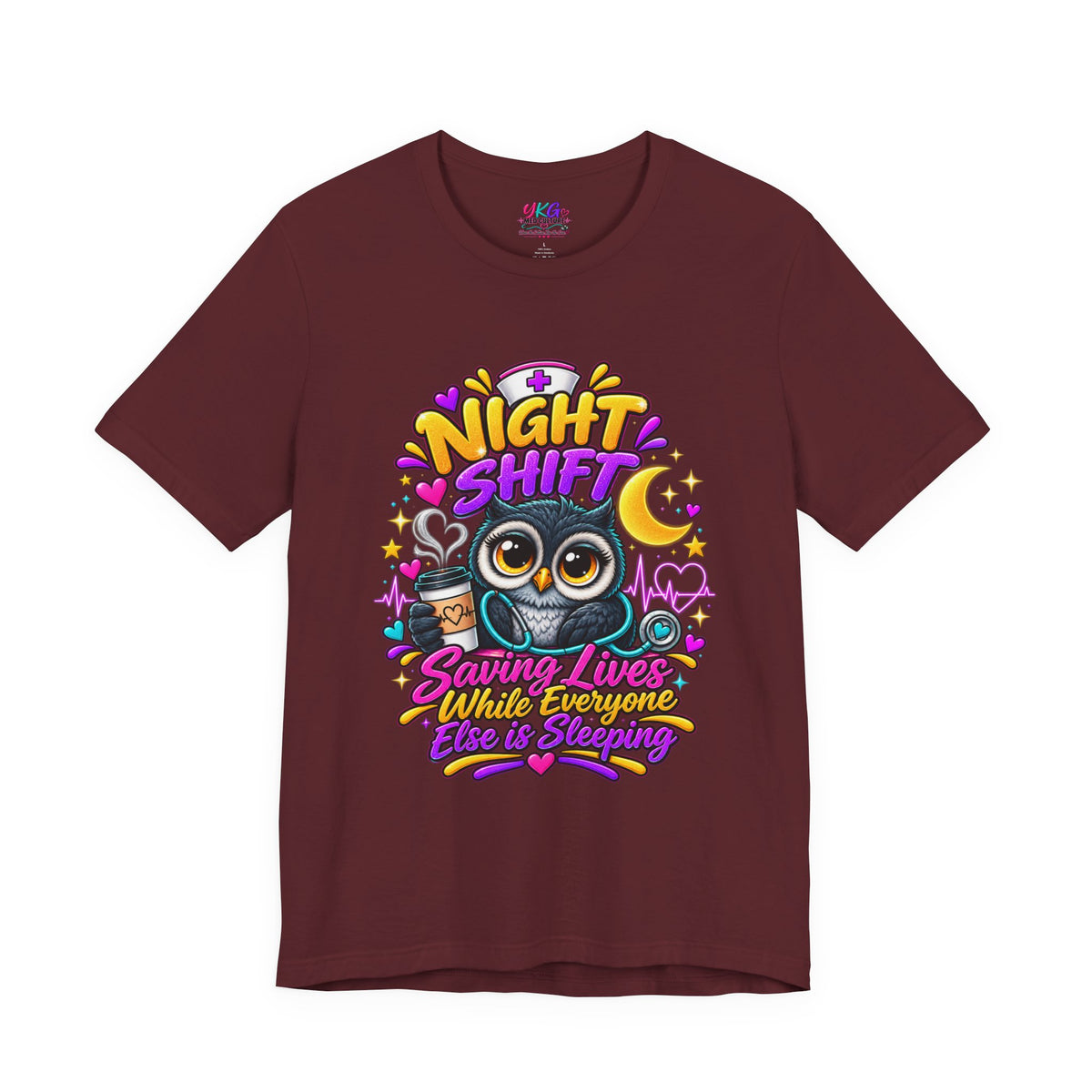 Night Shift Nurse T‑Shirt – "Night Shift: Saving Lives While Everyone Else Is Dreaming"
