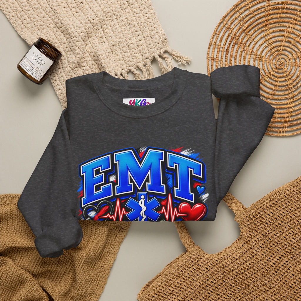EMT Crewneck Sweatshirt — Hearts Healed, Lives Changed, Stories That Matter