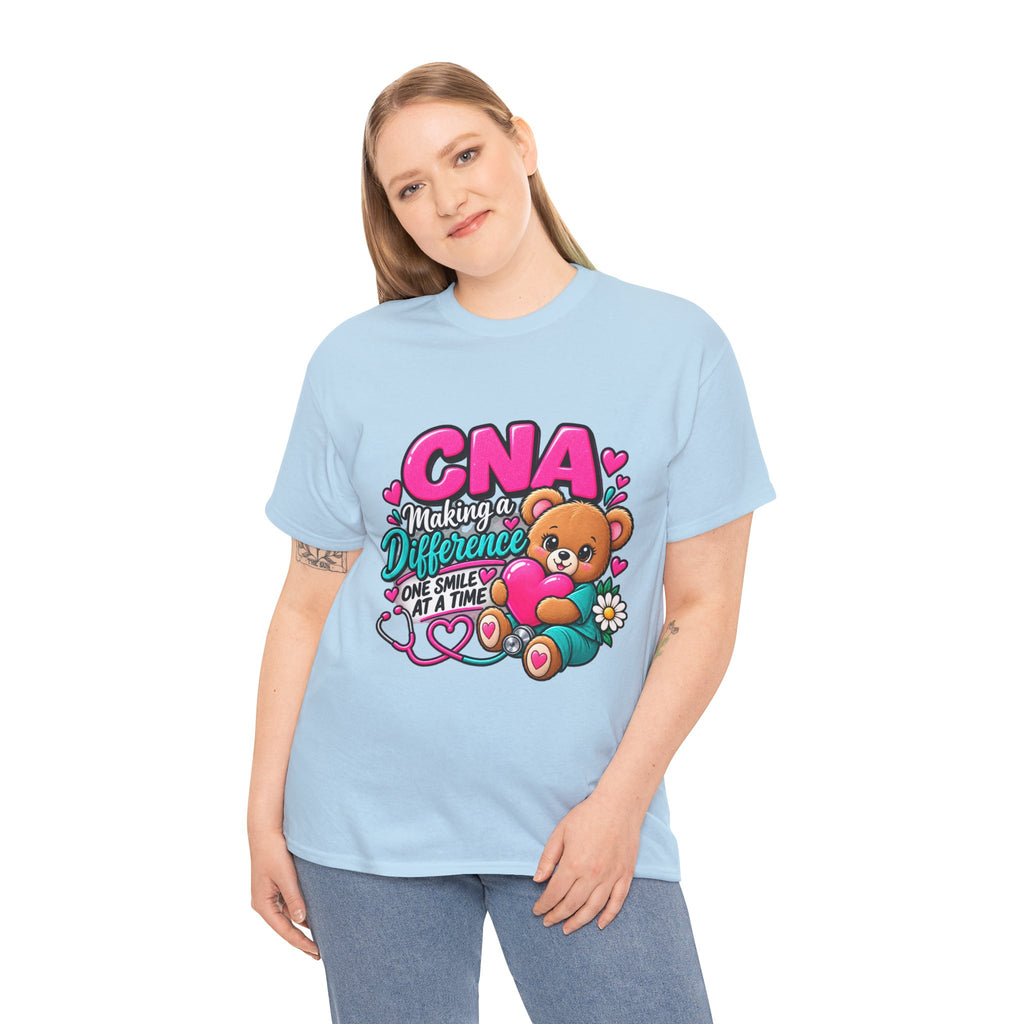 CNA Making a Difference Teddy T‑Shirt — Cute Caregiver Appreciation Tee