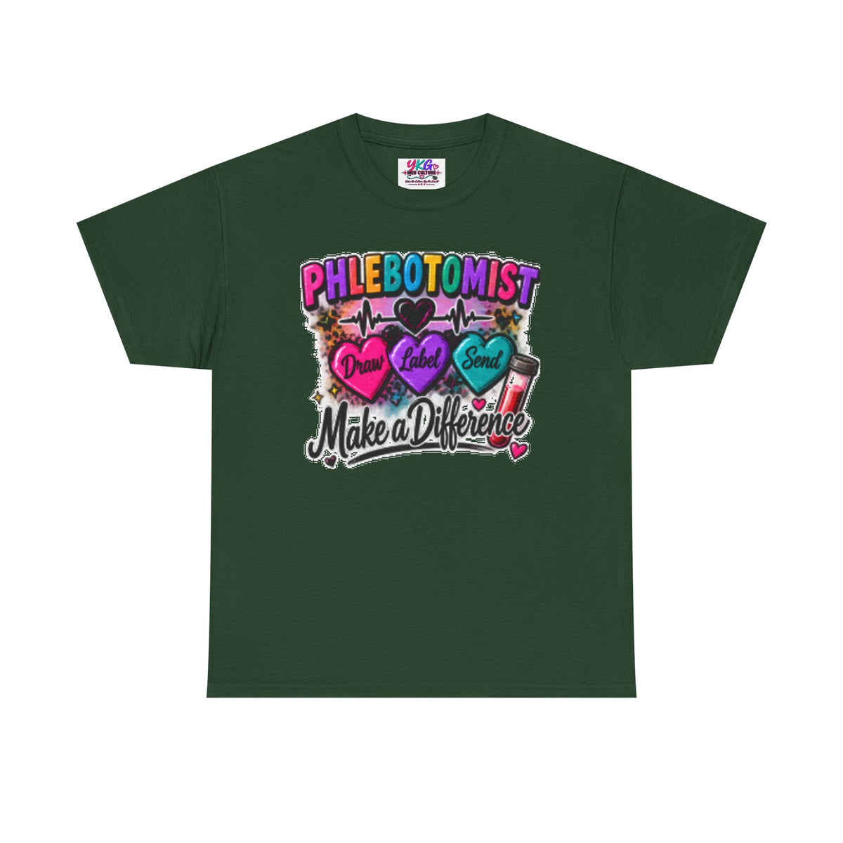 Phlebotomist Make a Difference Tee — Heartbeat & ‘Dream Love Send’ Graphic Shirt