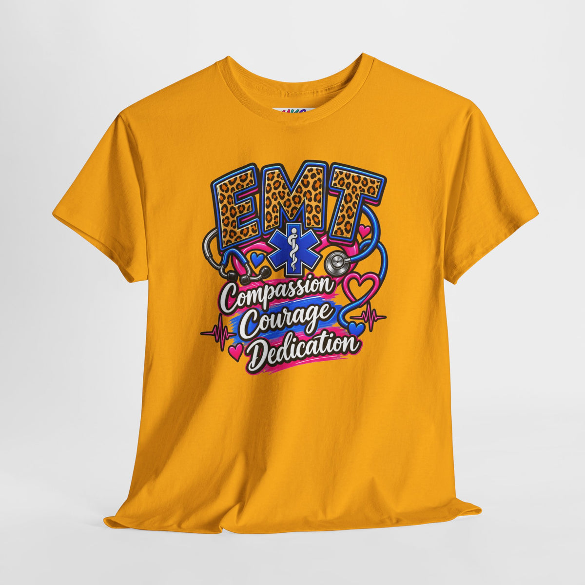 EMT Compassion Courage Dedication T-Shirt — Paramedic & First Responder Tribute Tee