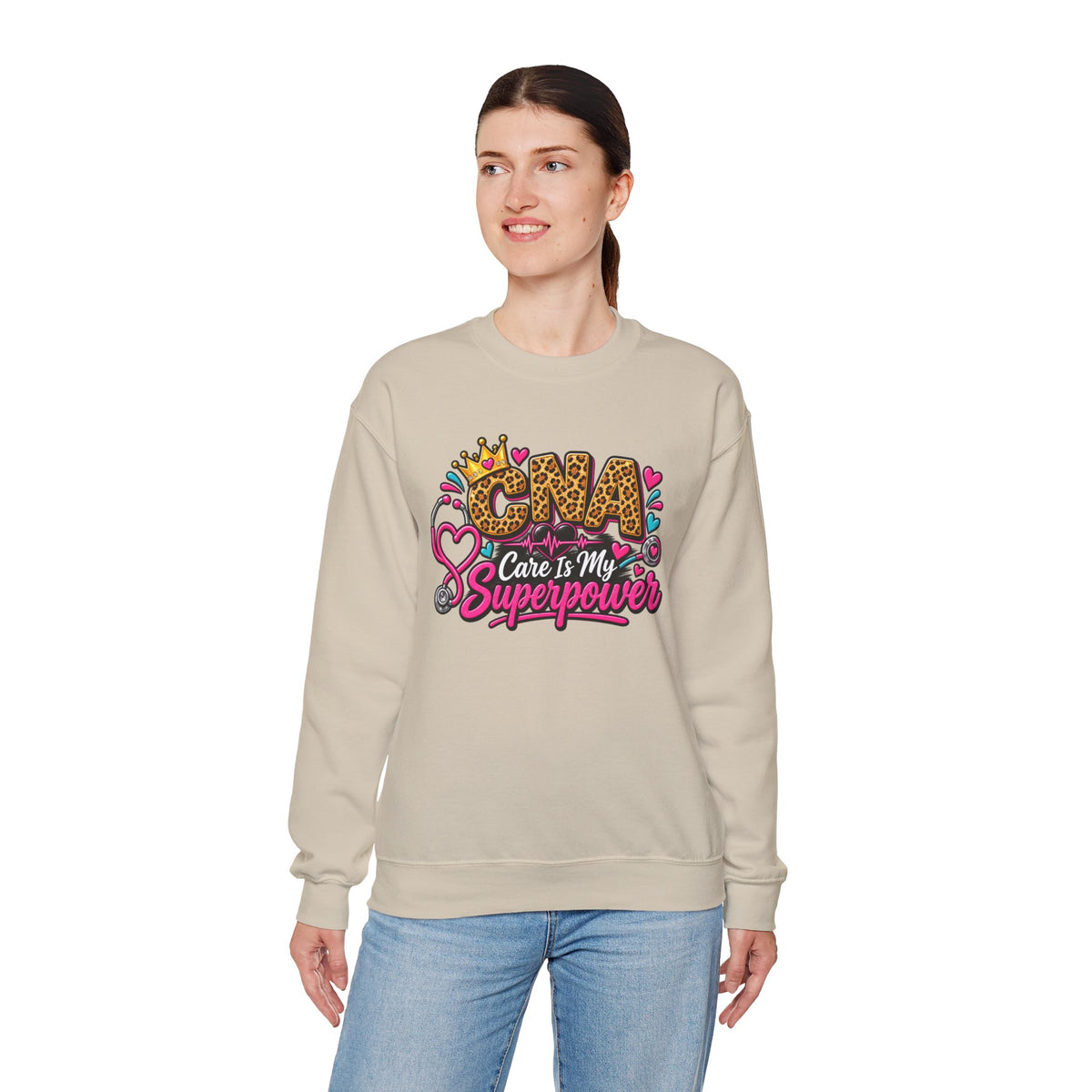 CNA Care Is My Superpower Crewneck Sweatshirt