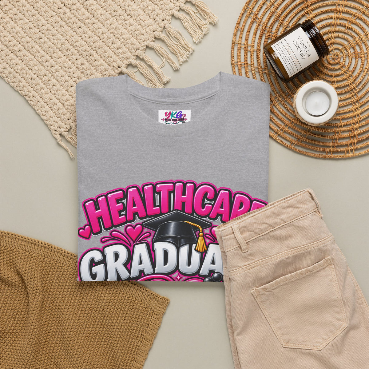 Healthcare Graduate T-Shirt — "Hearts Healed, Lives Changed" Nursing Grad Tee