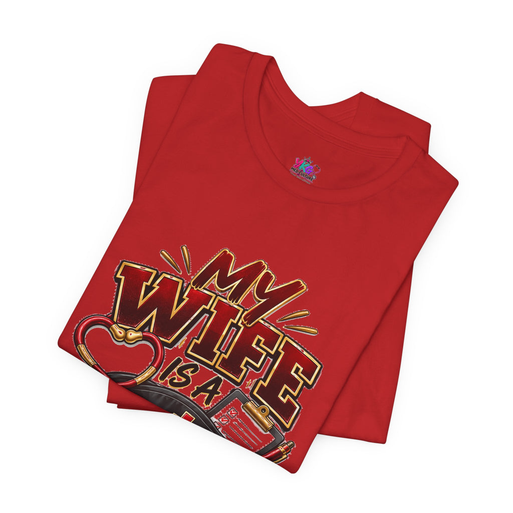 My Wife Is A Nurse T-Shirt – 'I Haven't Googled A Symptom In Years' Graphic Tee