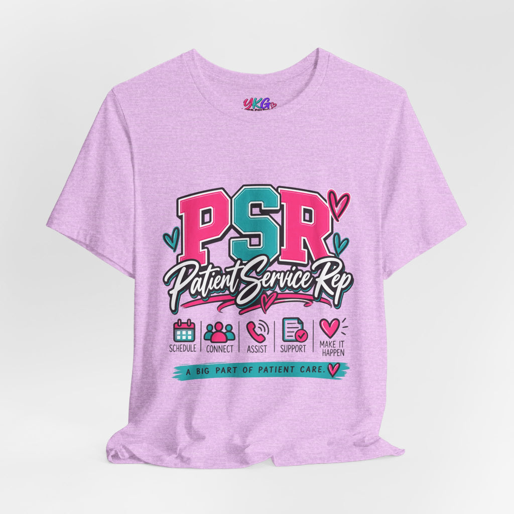 PSR Patient Service Rep T-Shirt – Cute Pink & Teal Medical Staff Tee