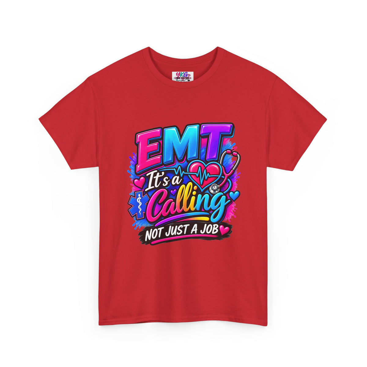 EMT T-Shirt — “It’s a Calling, Not Just a Job” Colorful EMS Tee
