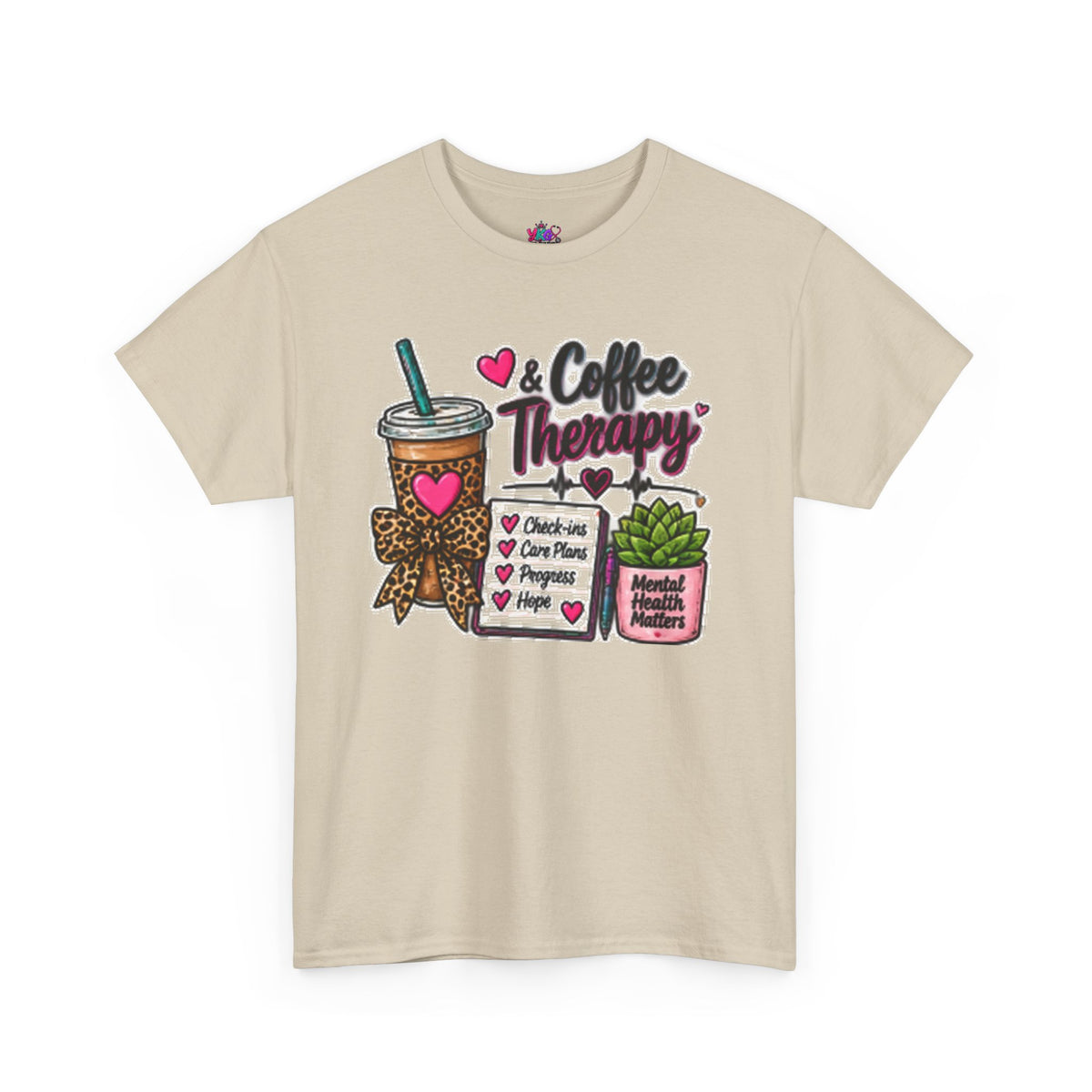 Coffee Therapy T-Shirt — Coffee, Plants & Self-Care Graphic Tee