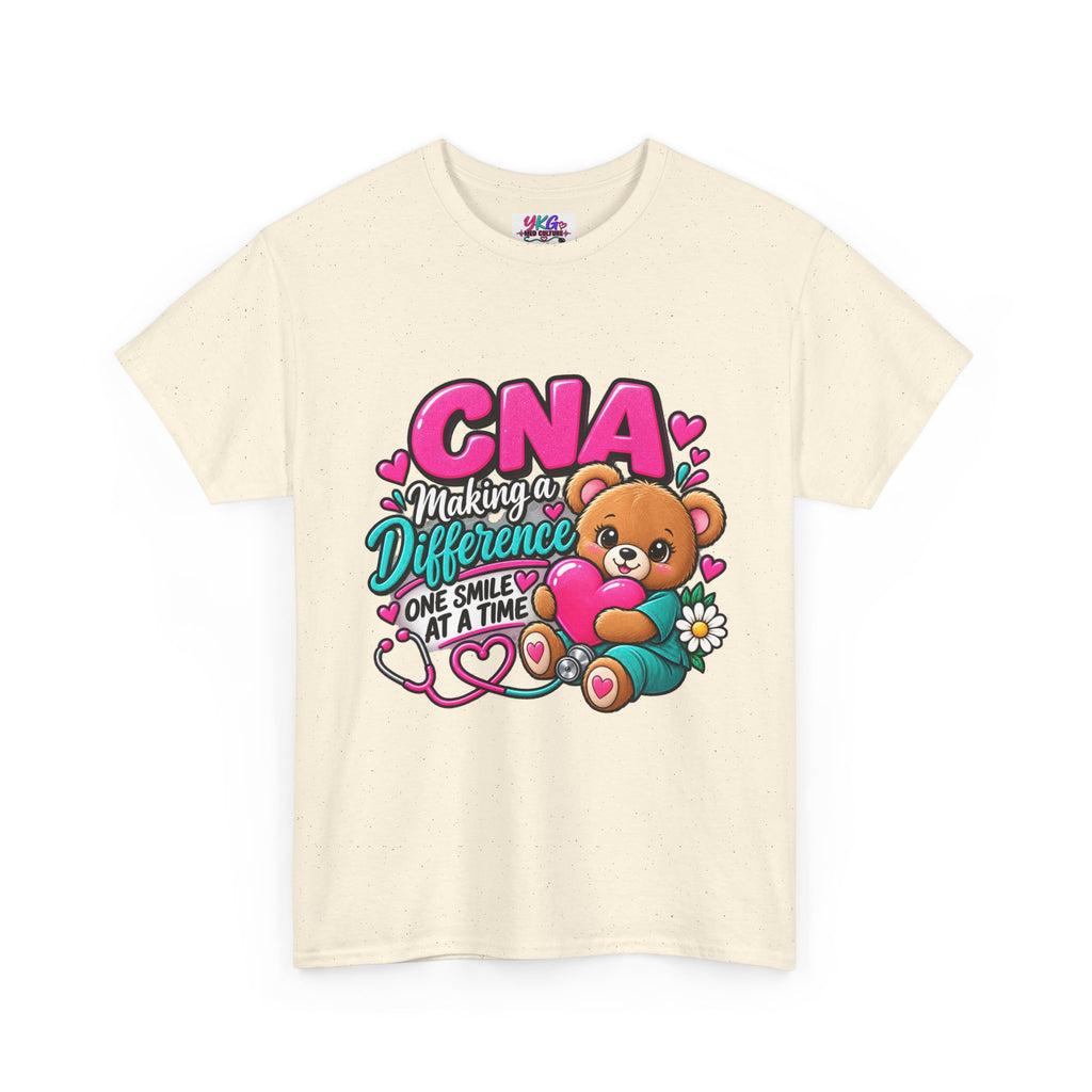 CNA Making a Difference Teddy T‑Shirt — Cute Caregiver Appreciation Tee