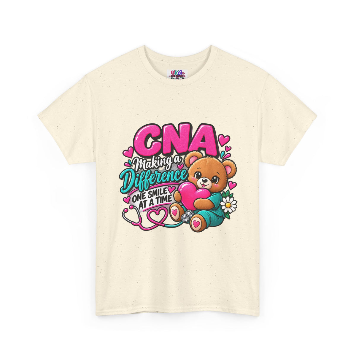 CNA Making a Difference Teddy T‑Shirt — Cute Caregiver Appreciation Tee