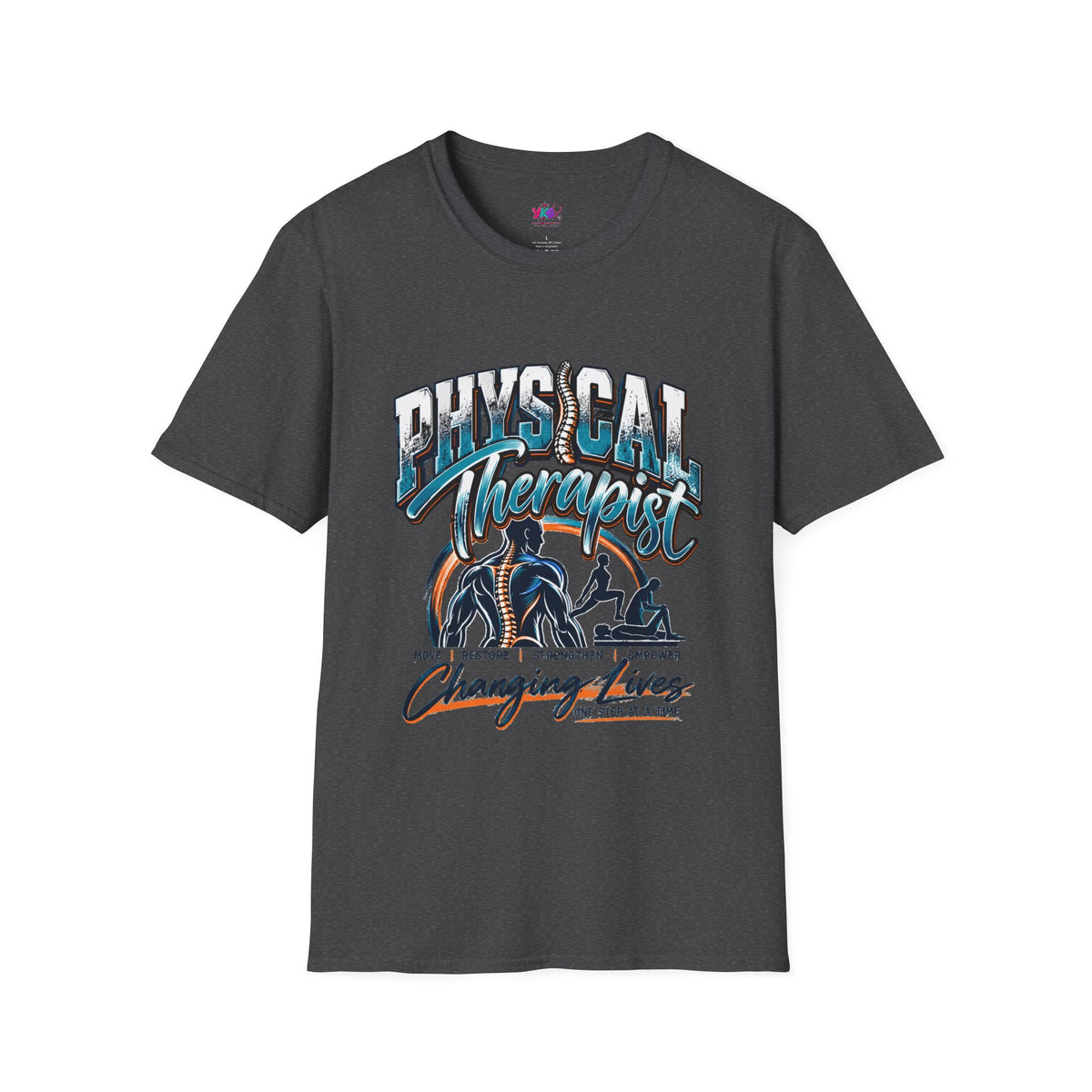 Physical Therapist T-Shirt – "Changing Lives One Step at a Time" Graphic Tee