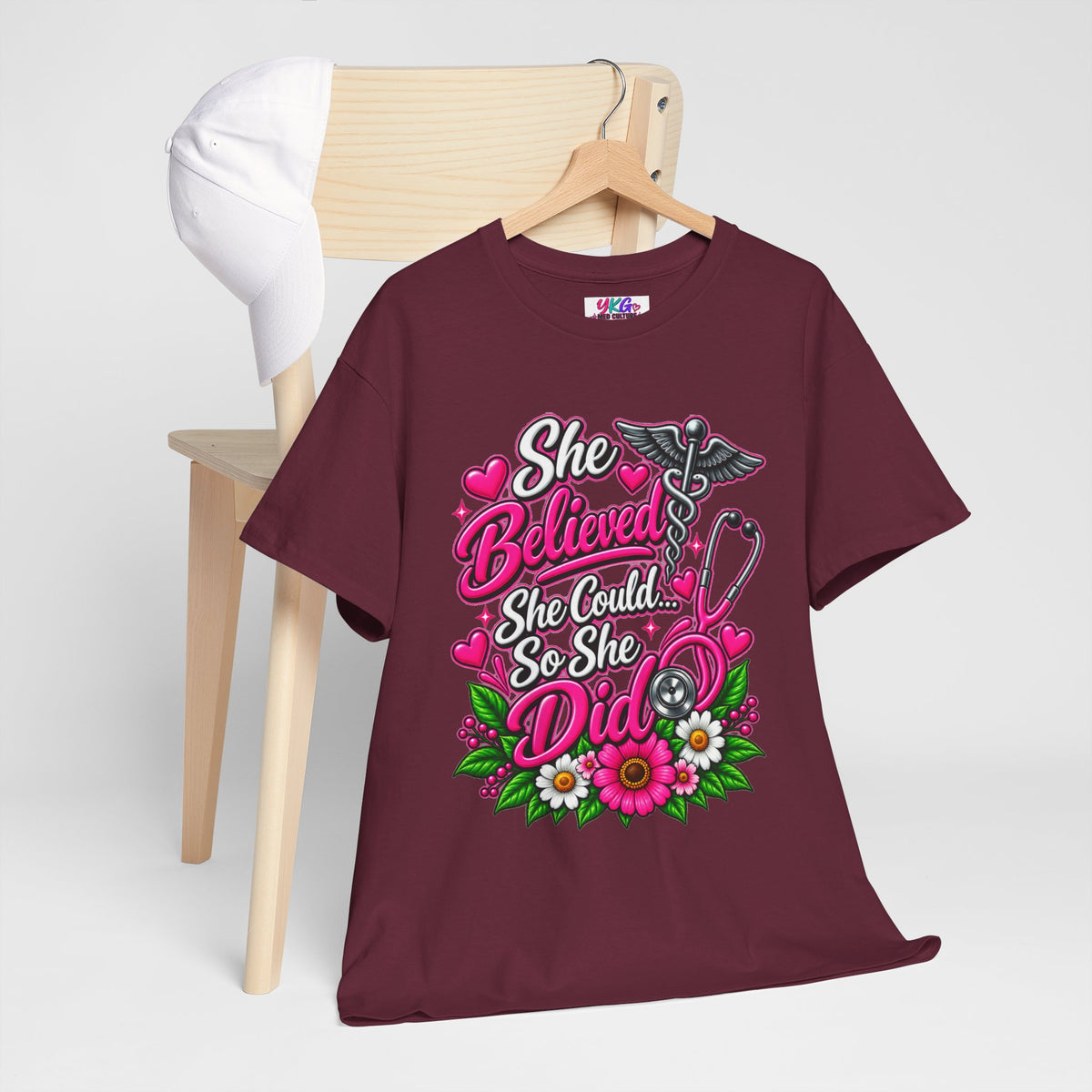 She Believed She Could So She Did Nurse Tee — Inspirational Nursing T‑Shirt